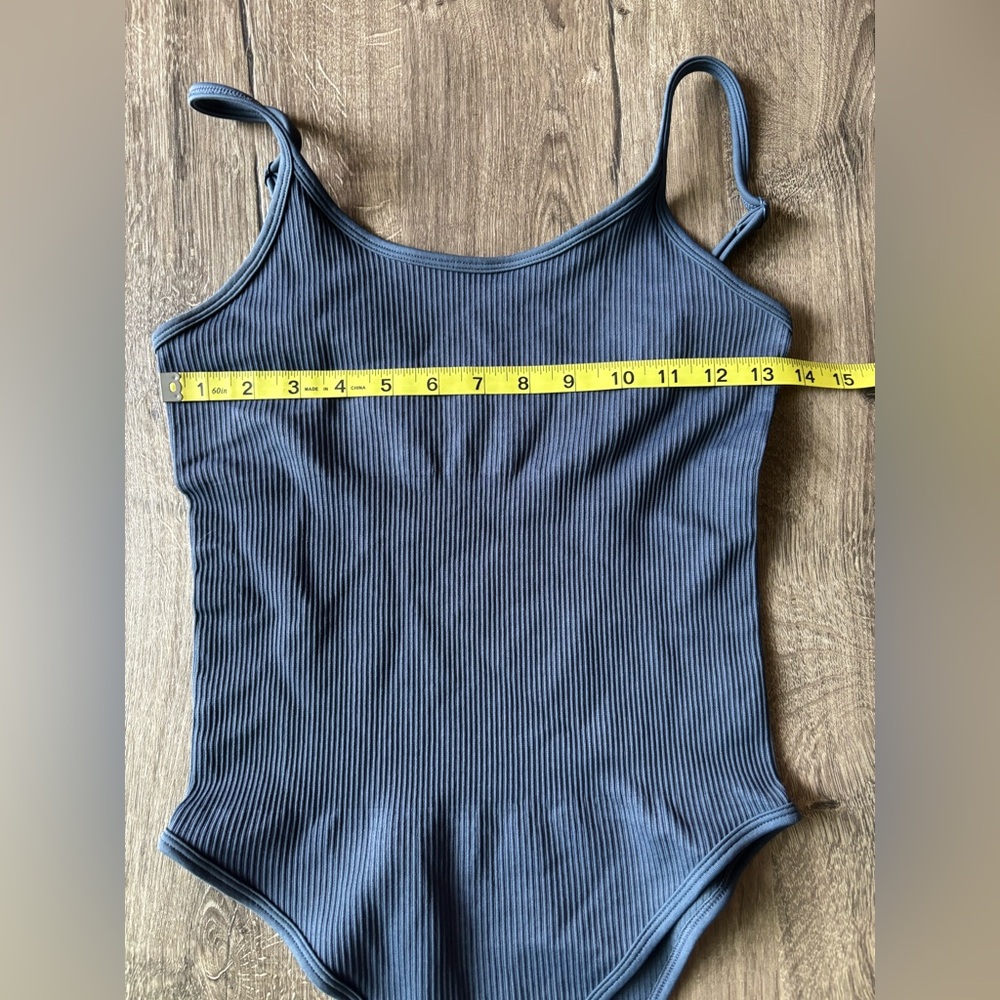 NWOT MRIGNT Ribbed Bodysuit • Navy Blue - Picture 7 of 9